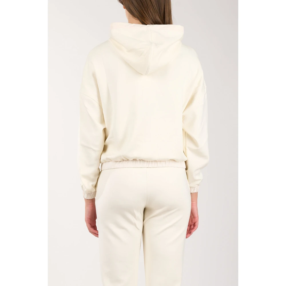 Hinnominate Hoodie met Nylon Inzetstukken White Dames