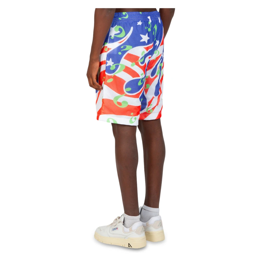 SKY High Farm Flame Flag Mesh Shorts in Blauw Multicolor Heren
