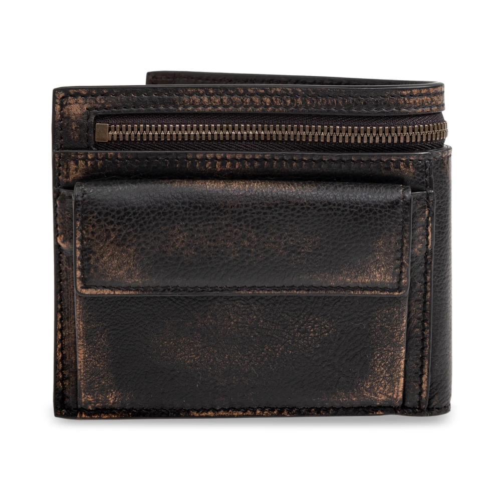 Balenciaga Leren portemonnee met logo Brown Heren