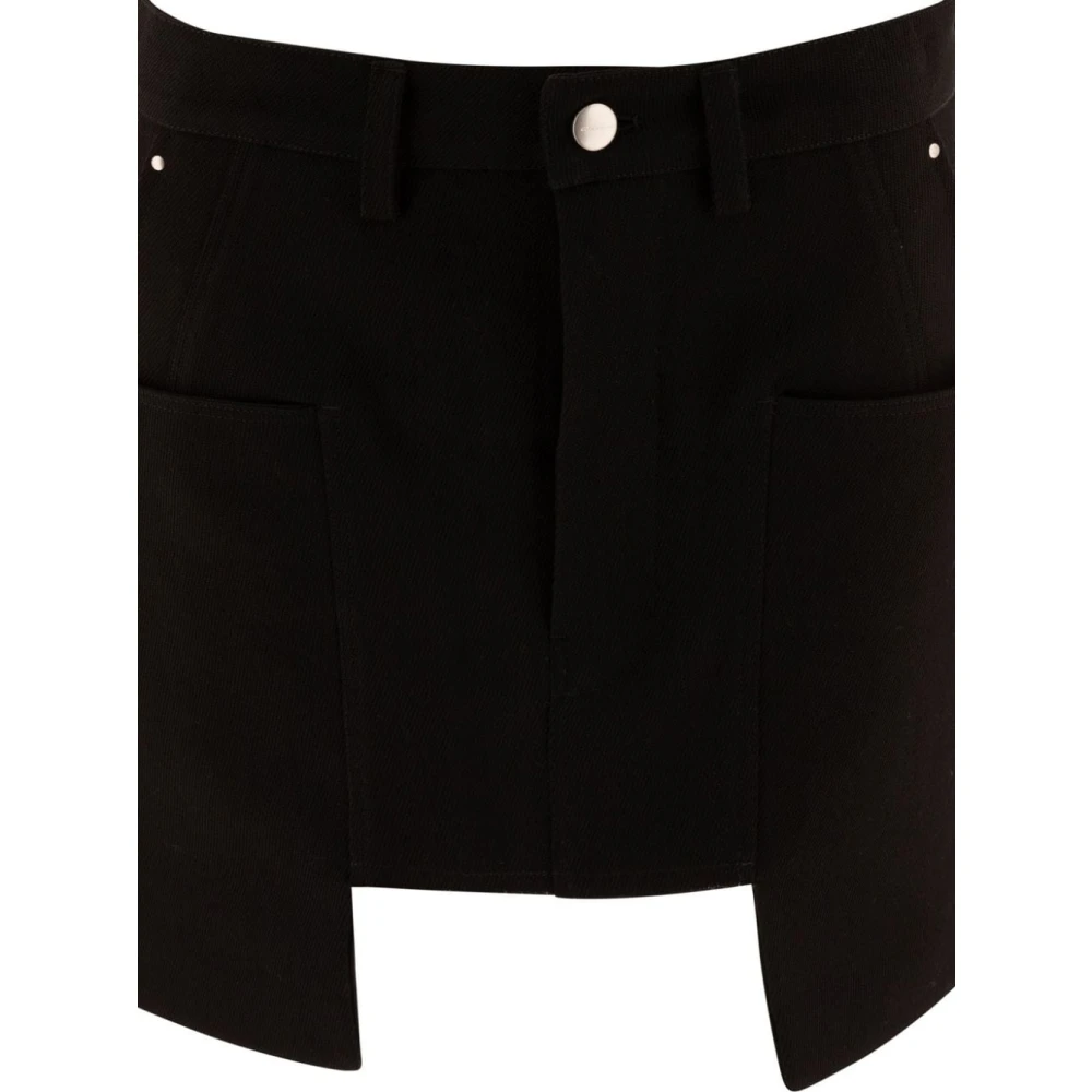 Rick Owens Stefan Zwarte Mini-Rok Black Dames