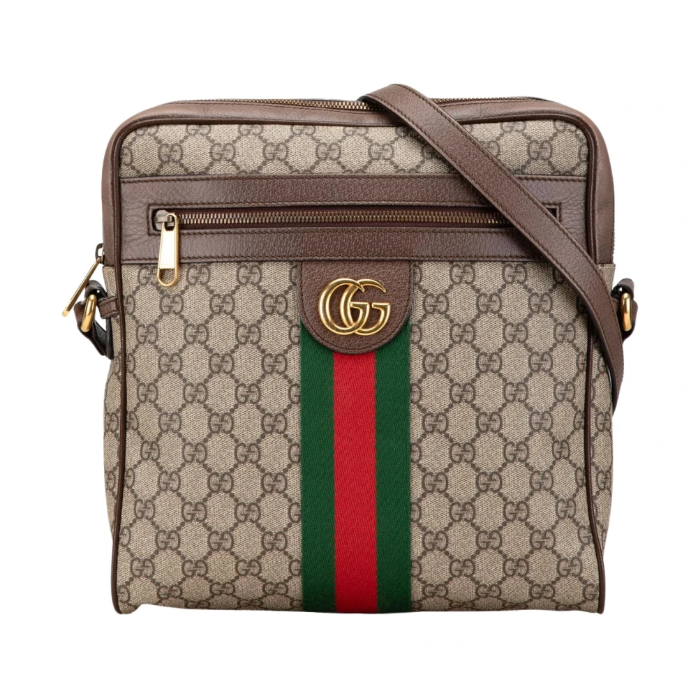 Gucci Vintage Women's Brown Pre-Owned Gg Supreme Messenger Bag