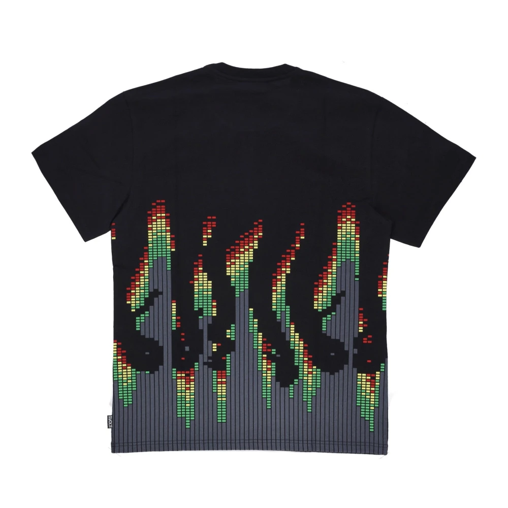 Octopus Zwarte Sound Wave Tee Heren T-shirt Black Heren