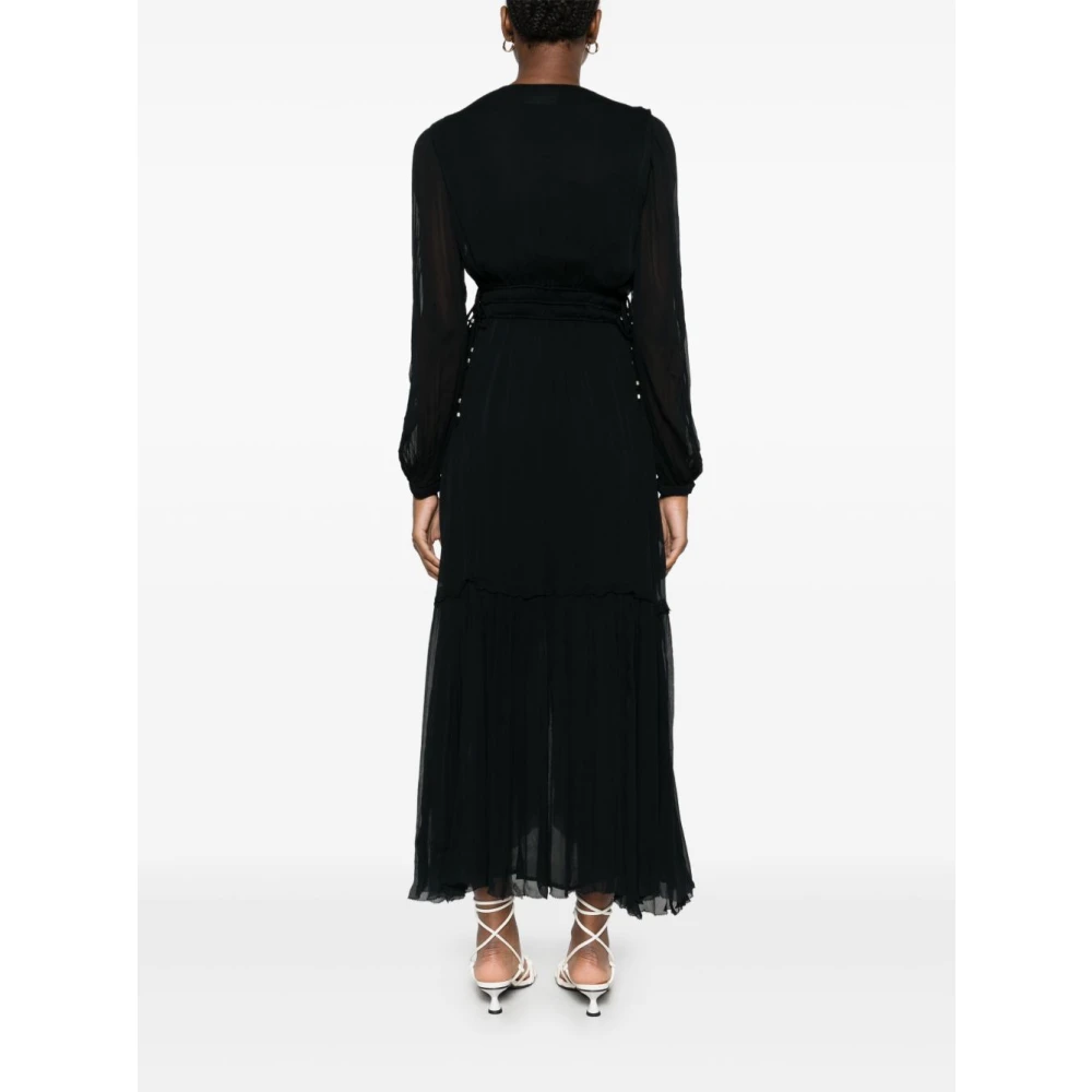 Isabel Marant Étoile Zwarte Amara Jurk met Voorknoop Black Dames