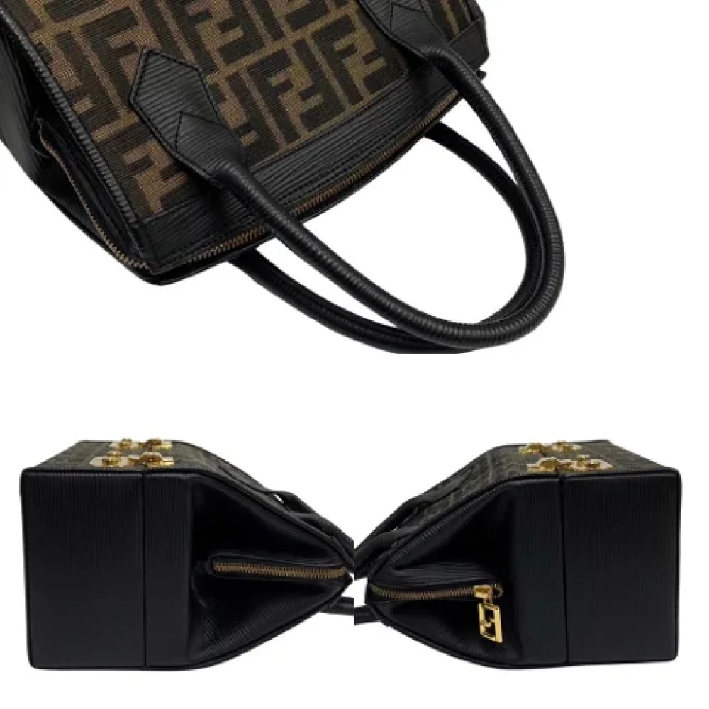 Fendi Vintage Pre-owned Canvas handbags Black Dames