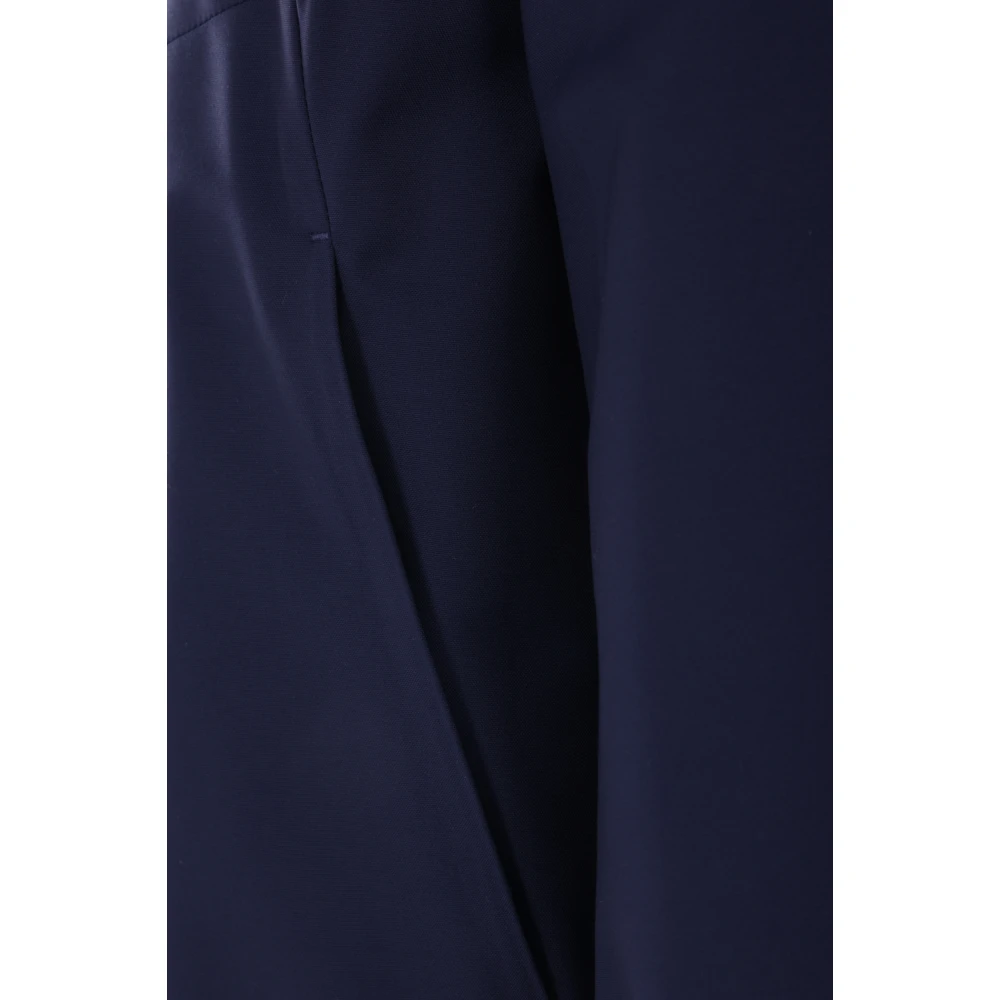 Sease Blauwe Technische Wollen Jas met Suede Details Blue Heren