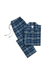 pyjama-tartan-en-flanelle-de-coton-bleu