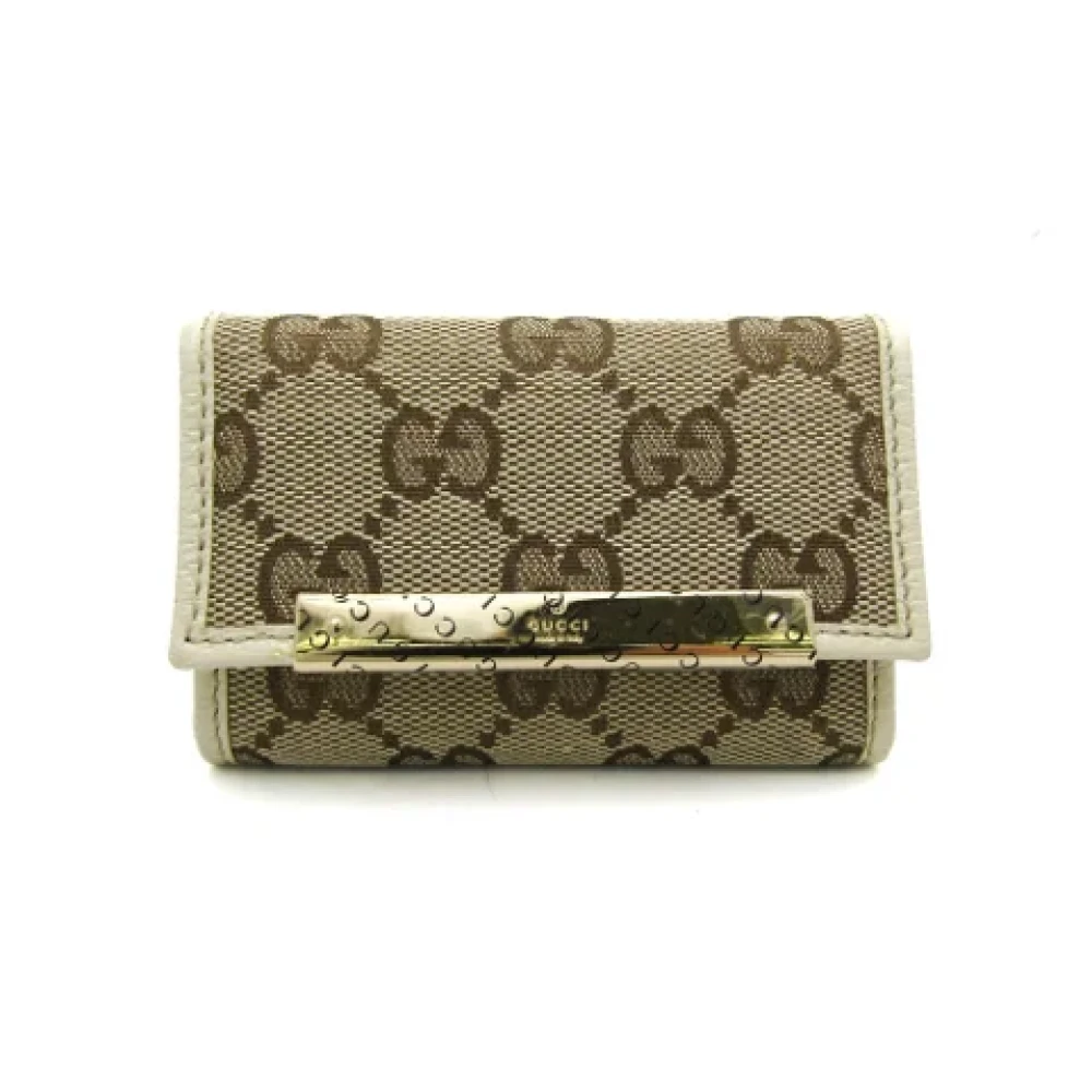 Gucci Vintage Pre-owned Canvas key-holders Beige Dames