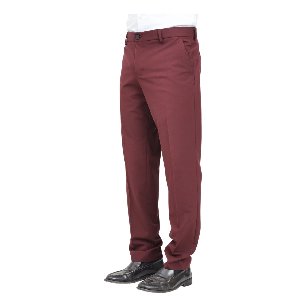 Selected Homme Bordeaux Elegante Broek Red Heren
