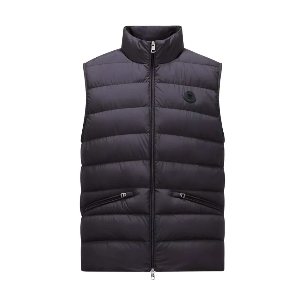 Moncler Lichtgewicht Nylon Donsvest Black Heren