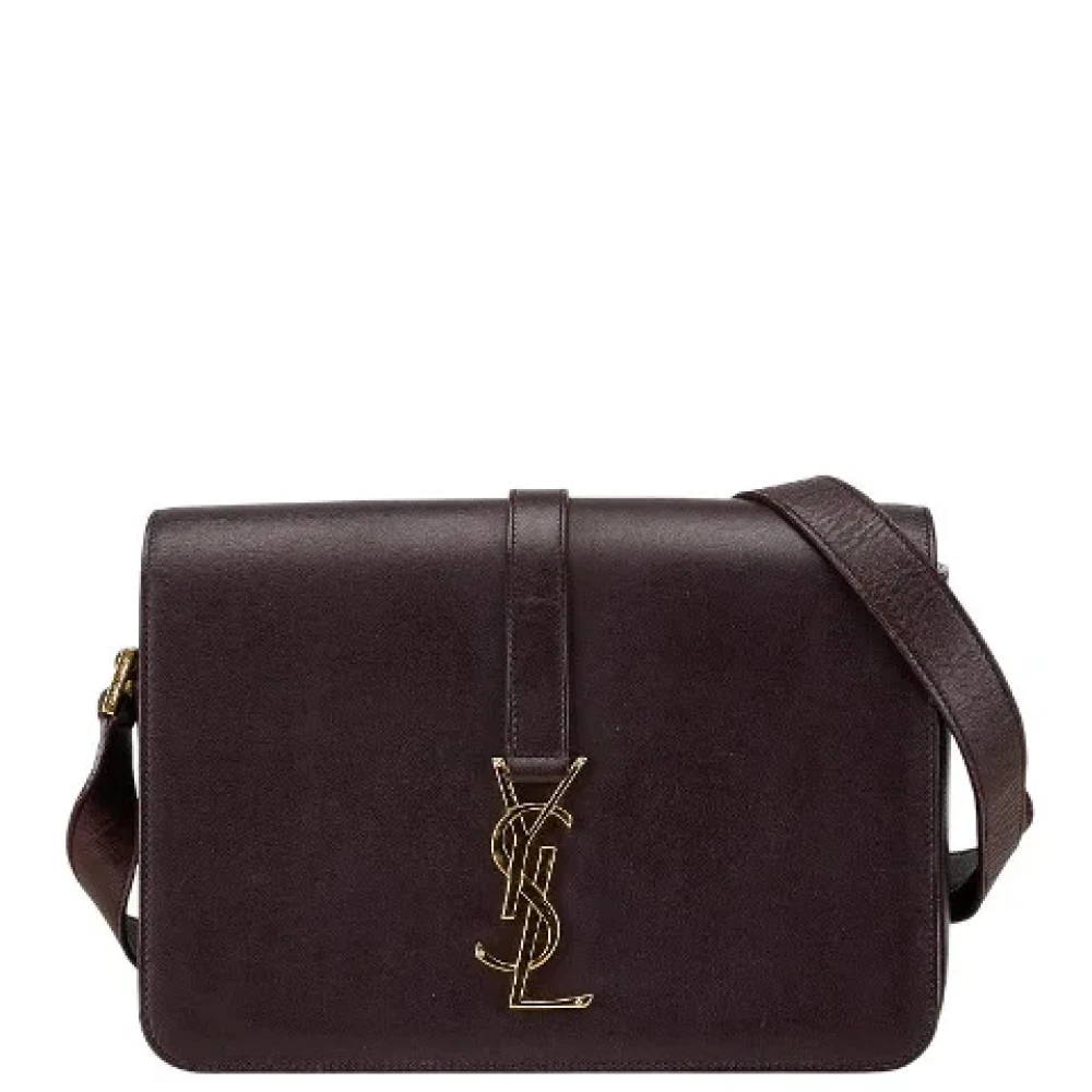 Yves Saint Laurent Vintage Pre-owned Leather shoulder-bags Purple Dames