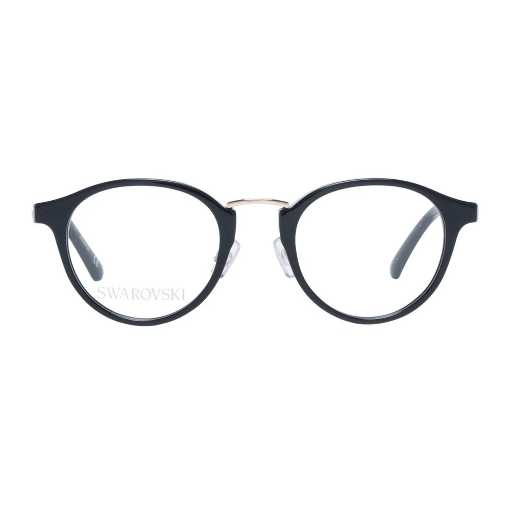 Swarovski Zwarte ronde optische monturen voor vrouwen Black Dames