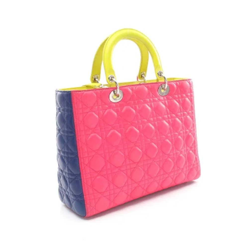Dior Vintage Pre-owned Leather dior-bags Pink Dames