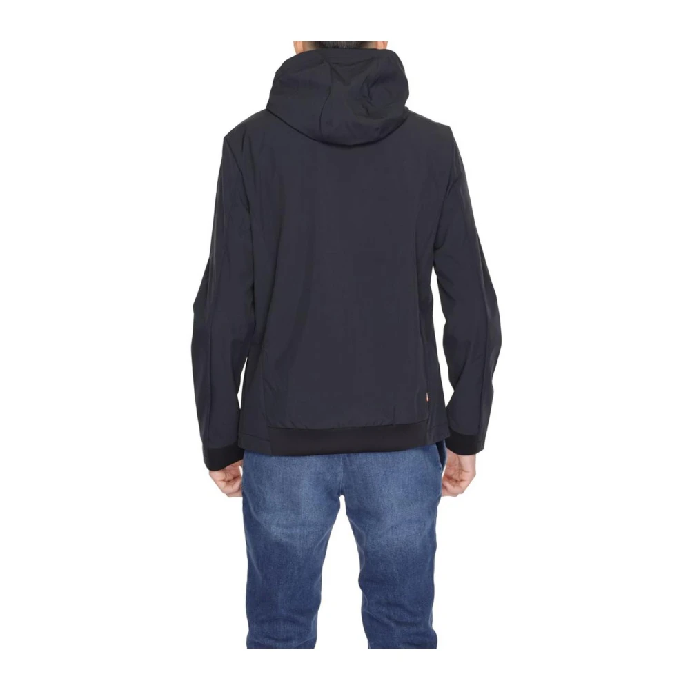 Suns Zwarte polyester herenjas voor lente zomer Black Heren