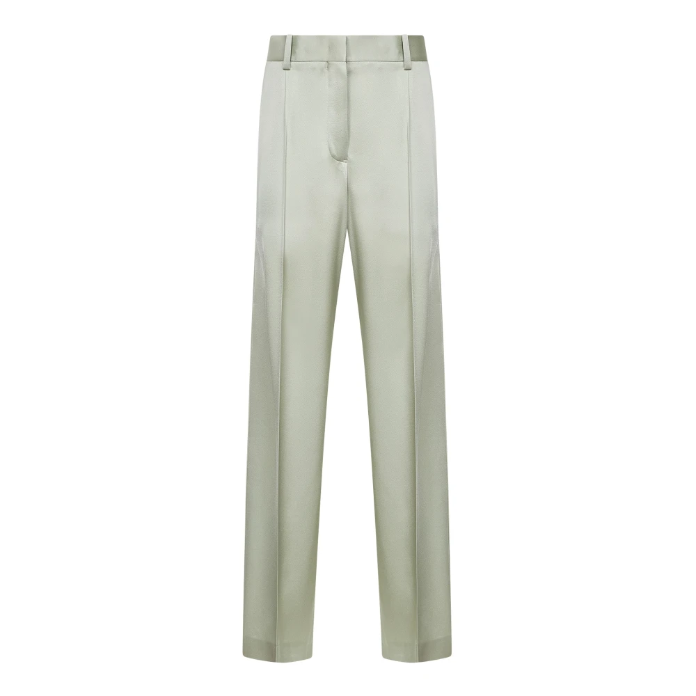 Jil Sander Women's Green Straight Trousers