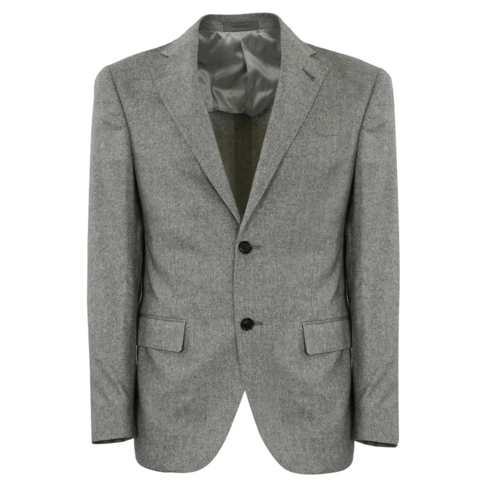 Corneliani Zijde Kasjmier Grijze Jas Gray Heren