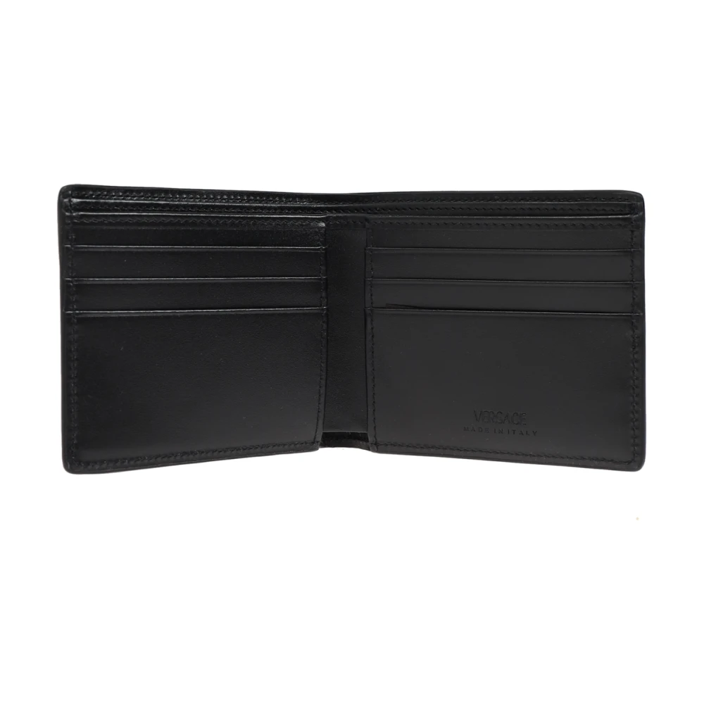 Versace Leren portemonnee Black Heren