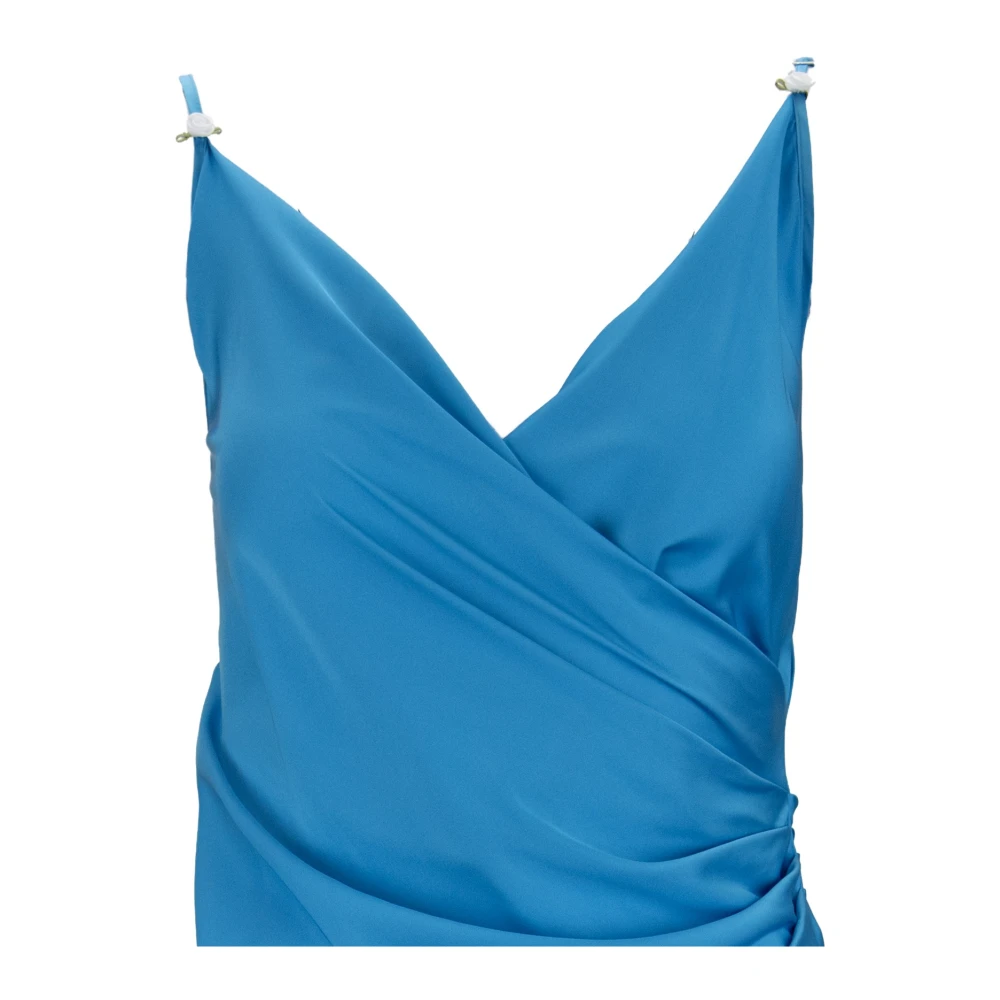 Aniye By Mouwloos kort jurkje met bloemenprint Blue Dames