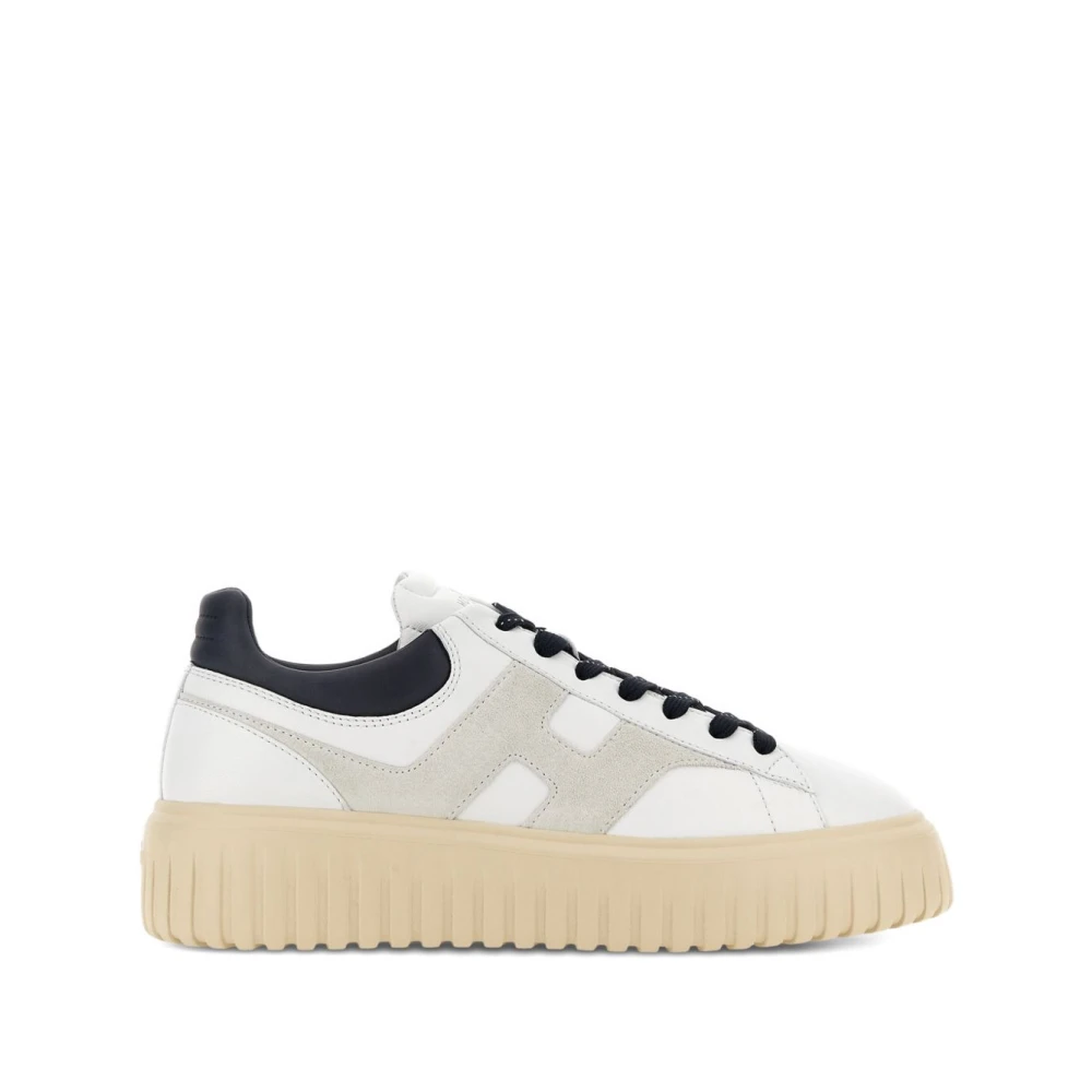Hogan Witte Sneakers met Logo Patch Heren Schoenen