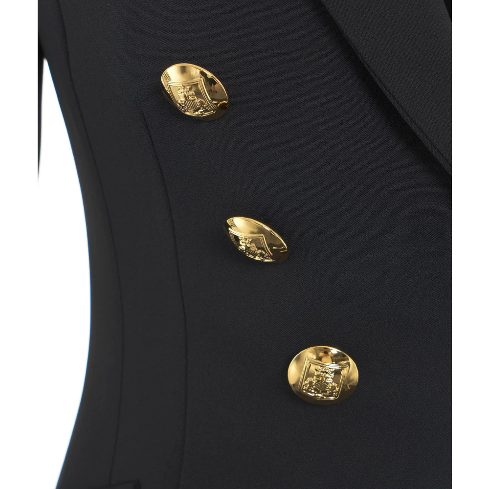Elisabetta Franchi Zwarte Blazer Aw24 Dameskleding Black Dames