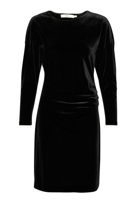 black-short-dress-with-draped-sides