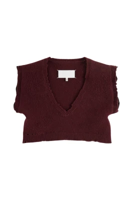 Croppad V-ringad topp