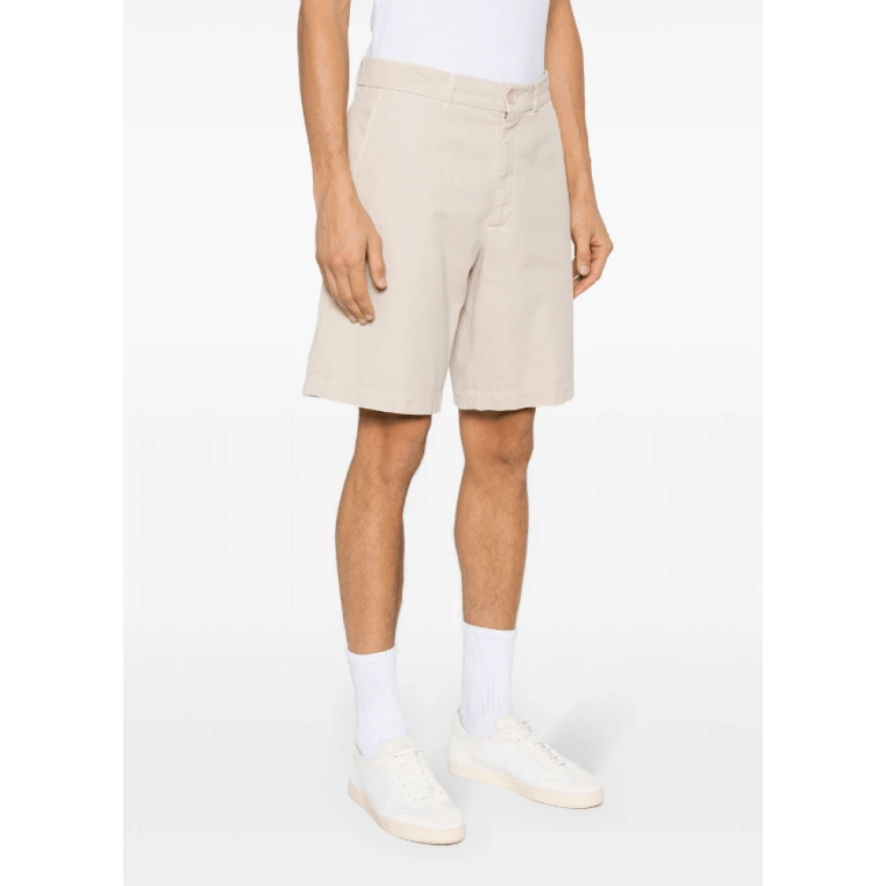 BRUNELLO CUCINELLI Beige Bermuda Shorts Wide Leg Beige Heren