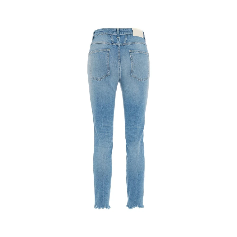 closed Cropped Jeans met Smiley Zak Blue Dames
