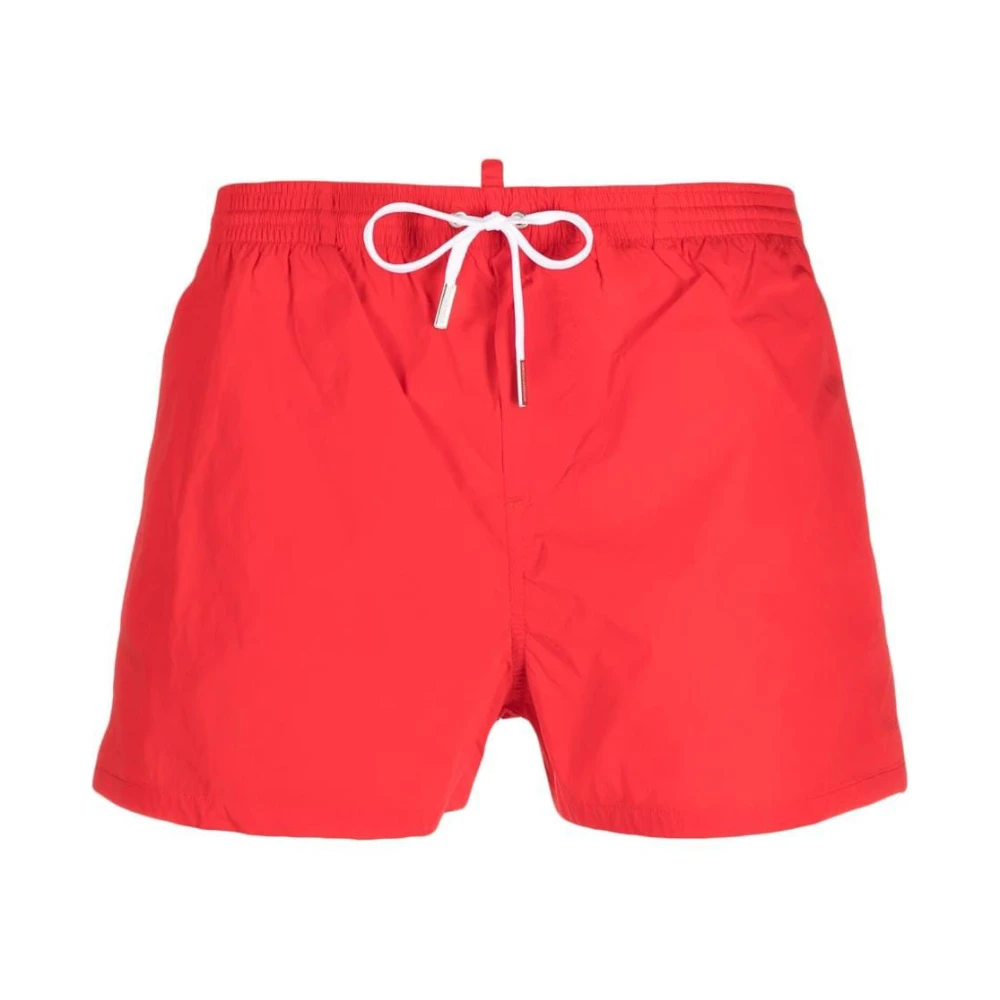 Dsquared2 Red Iconic Boxer Shorts - Male - Beachwear - 2XS - Swimwear