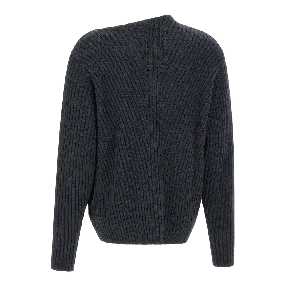 Remain Birger Christensen Merino Wol Boxy Sweater Grijs Gray Dames
