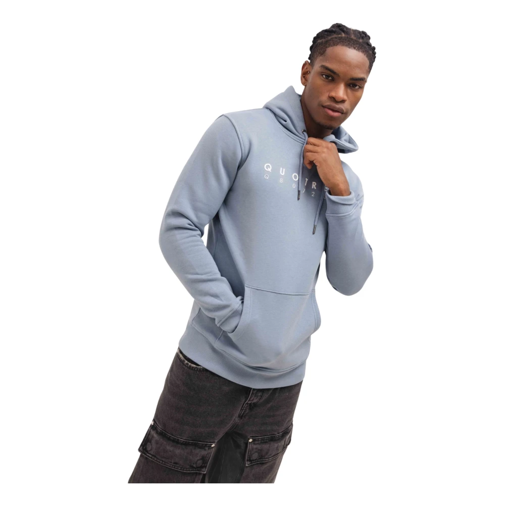 Quotrell Blauw Wit Hoodie Heren Stijlvol Model Blue Heren