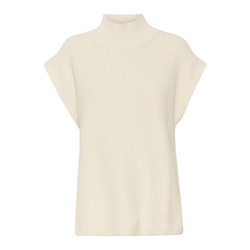 Part Two Hoge Hals Trui Witgrijs Beige Dames