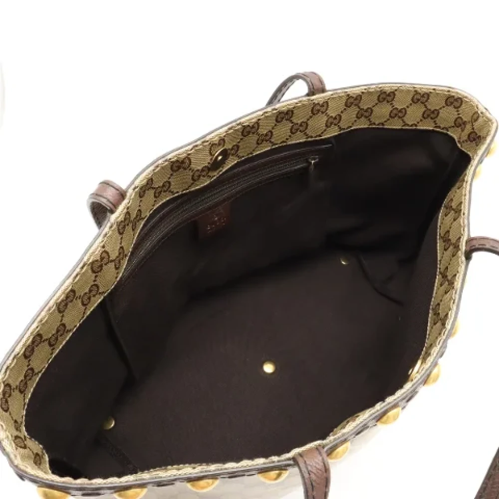 Gucci Vintage Pre-owned Canvas gucci-bags Beige Dames