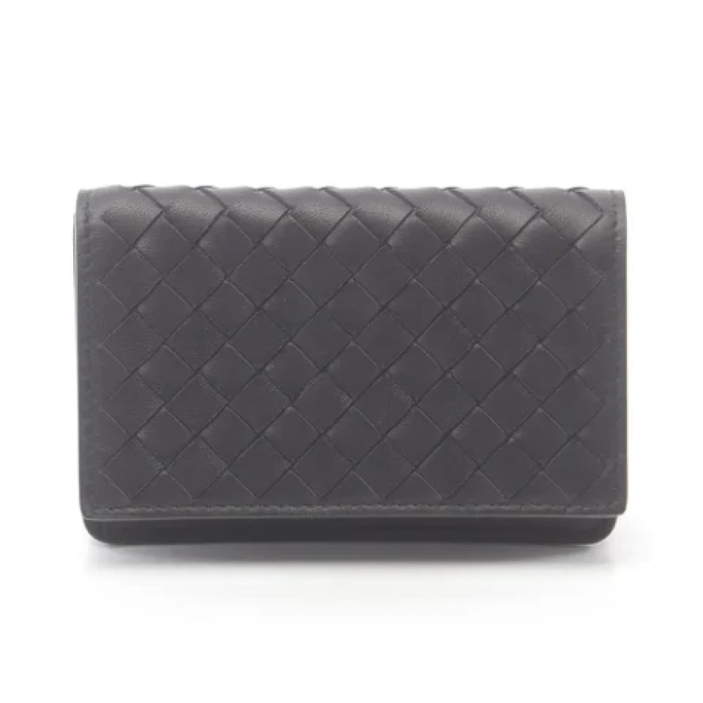 Bottega Veneta Vintage Pre-owned Leather wallets Black Dames