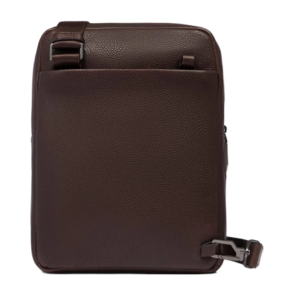 Piquadro Bruine Crossbody Tas met iPad en AirPods Zak Brown Heren