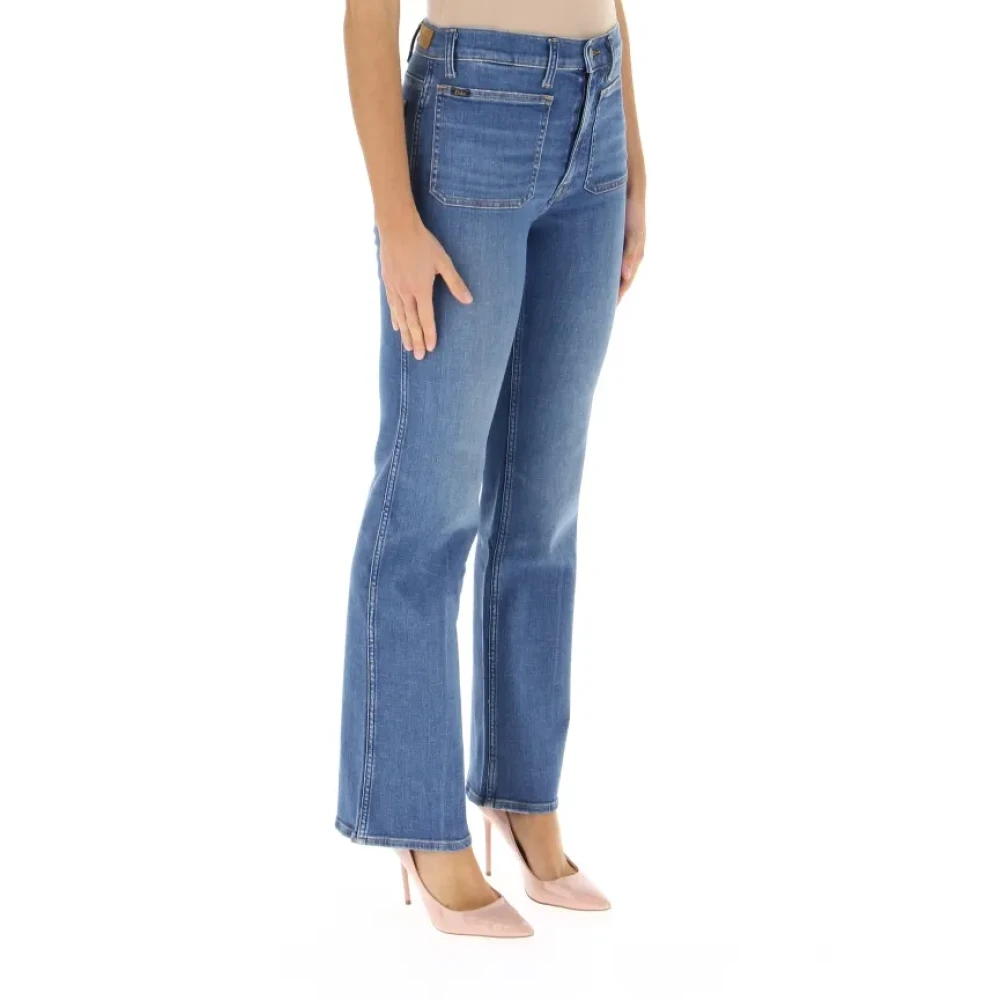 Ralph Lauren Hoge taille bootcut jeans Blue Dames