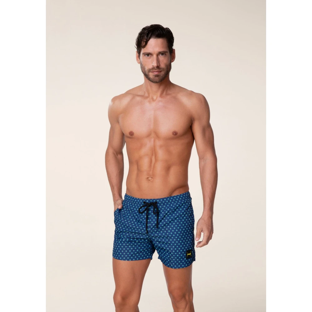 F**k Short A Fantasia Mood Micro Pattern Blue Heren