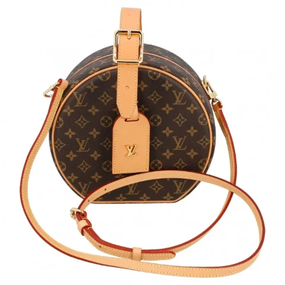 Louis Vuitton Vintage Tweedehands Bruin Canvas Louis Vuitton Hoedendoos Brown Dames