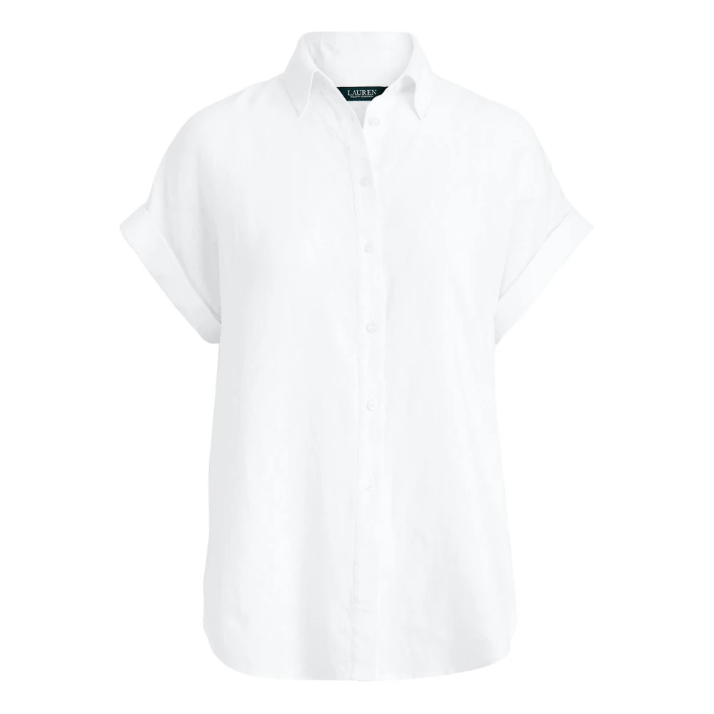 Ralph Lauren Women's White Shirts, Xs, Linen Shirt M/C