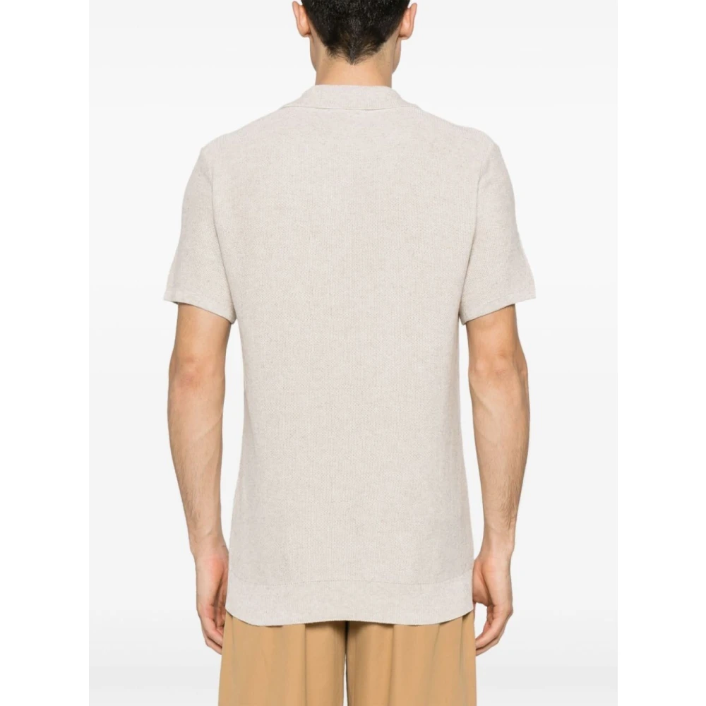 A.p.c. Geperforeerd Poloshirt Beige Heren