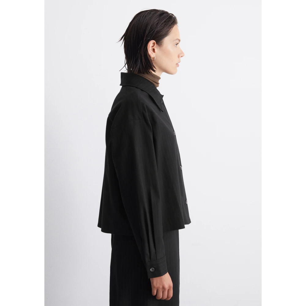 Marc O'Polo Relaxte gestreepte blouse Black Dames