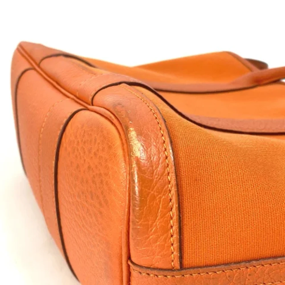 Hermès Vintage Pre-owned Fabric shoulder-bags Orange Dames