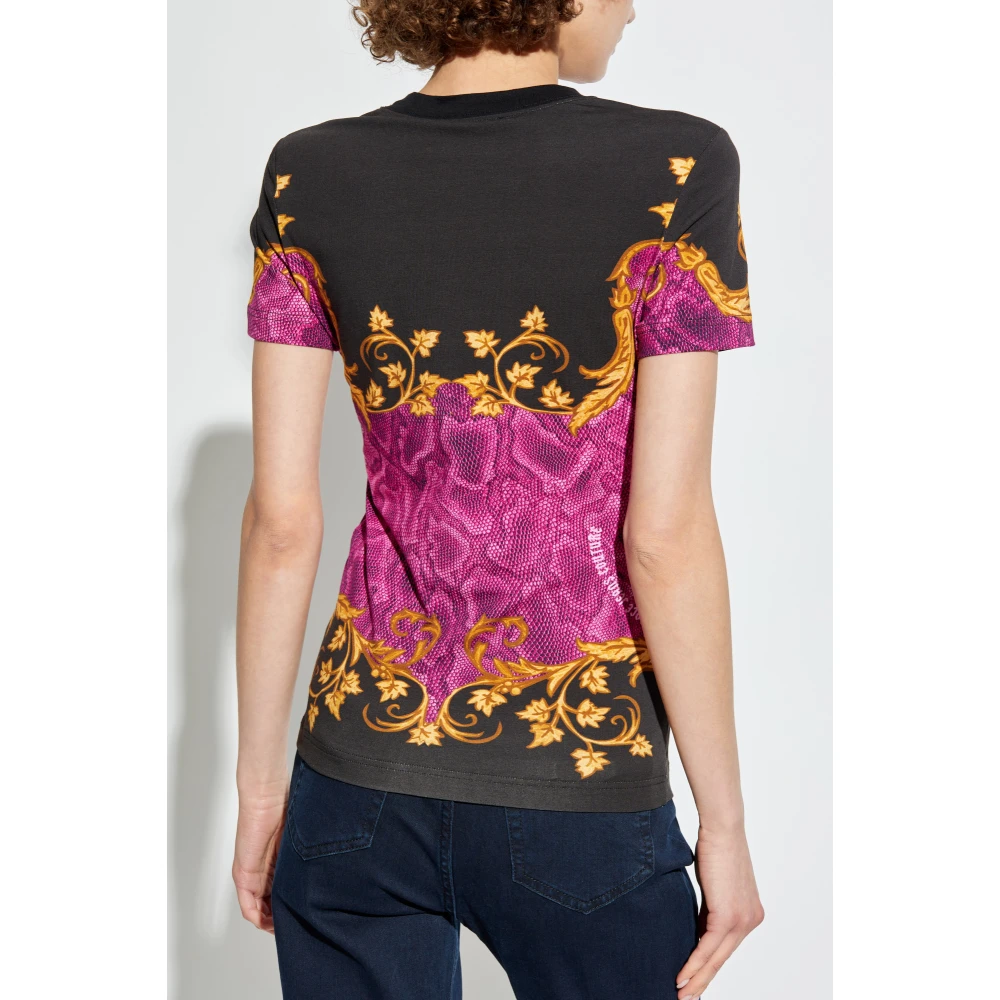 Versace Jeans Couture T-shirt met logo Pink Dames