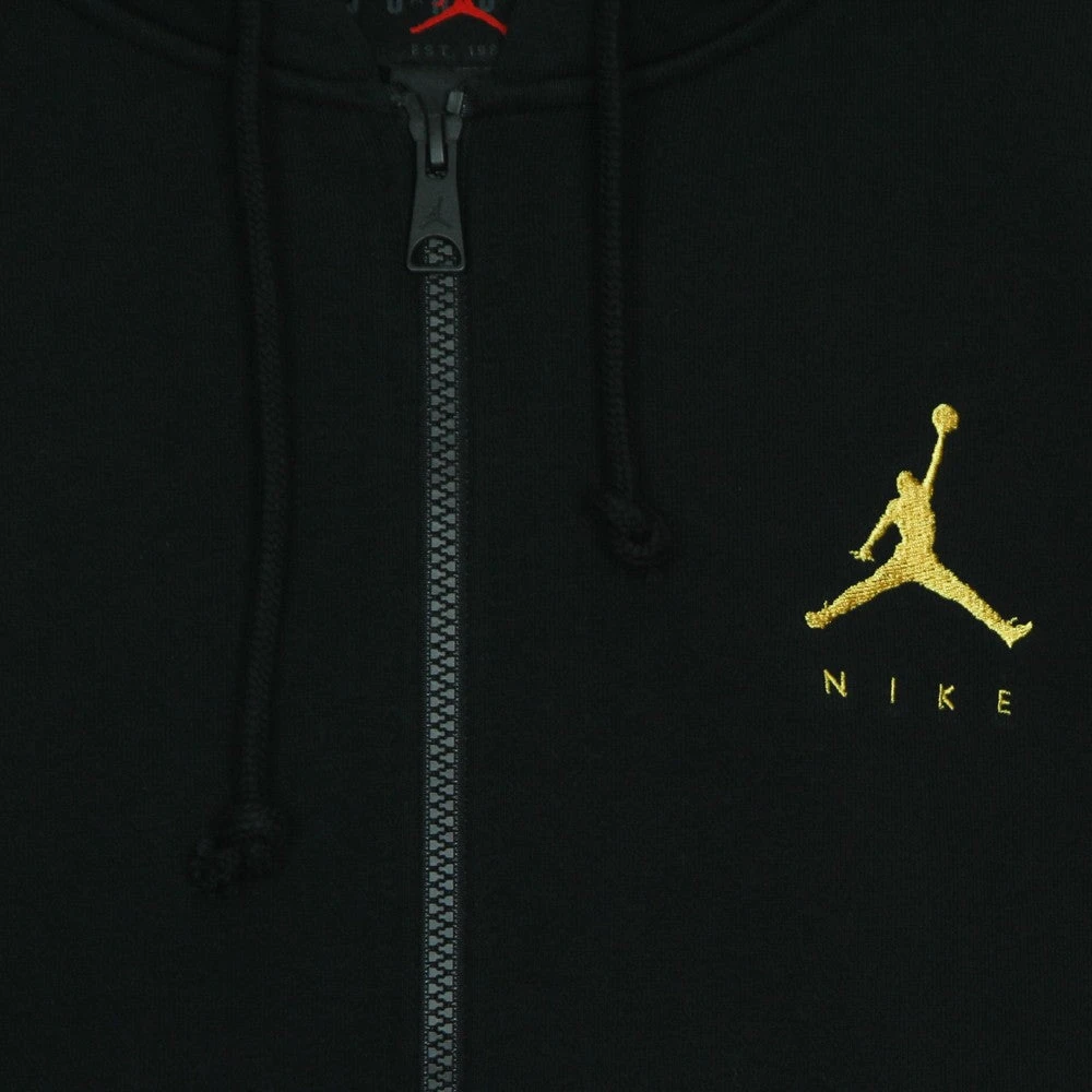 Jordan Jumpman Fleece Full-zip Hoodie Zwart Black Heren