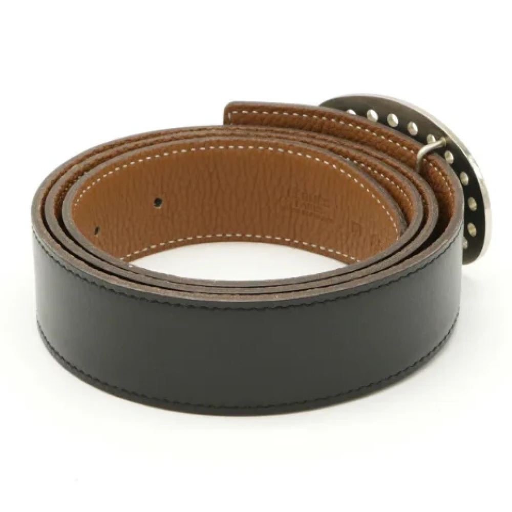 Hermès Vintage Pre-owned Leather belts Black Dames