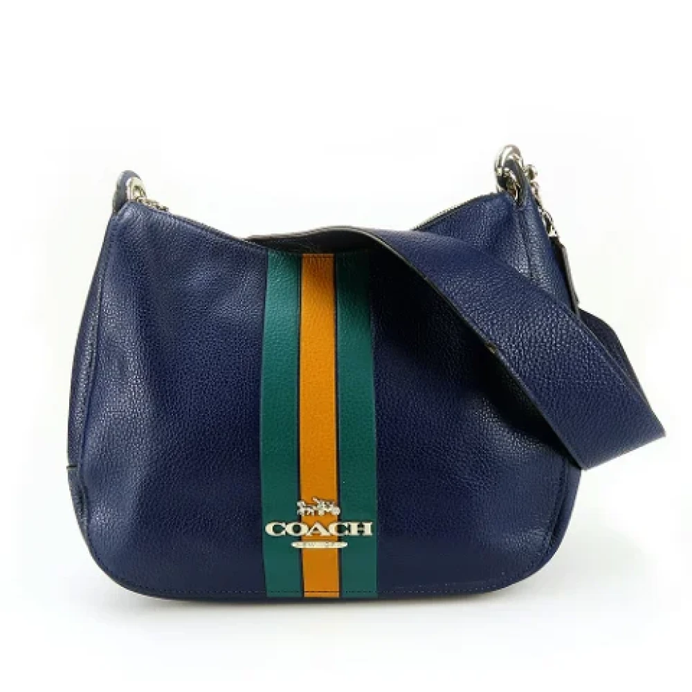 Coach Pre-owned Leather shoulder-bags Blue Dames