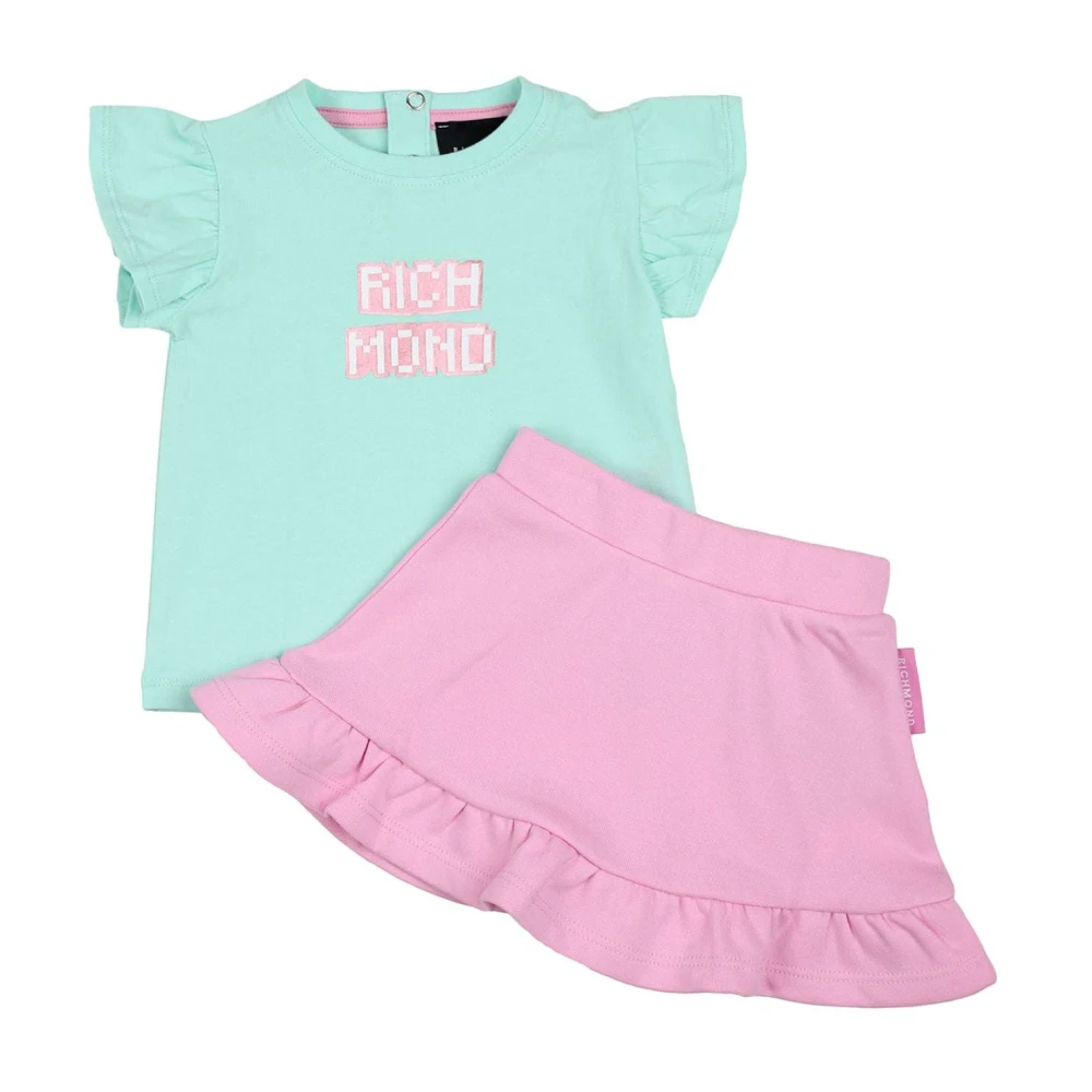 John Richmond Ruffled T-shirt och Kjol Set Multicolor, Flicka