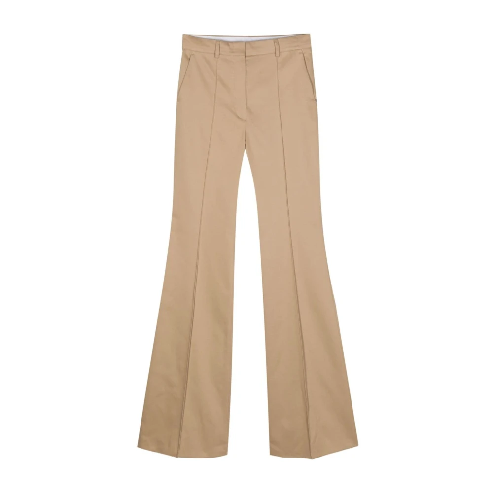 SPORTMAX Beige Wide Leg Trousers Crystal Embellishment Beige Dames