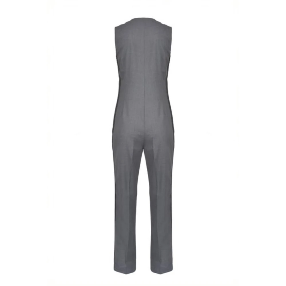 pinko Fresco Wol Jumpsuit Gray Dames