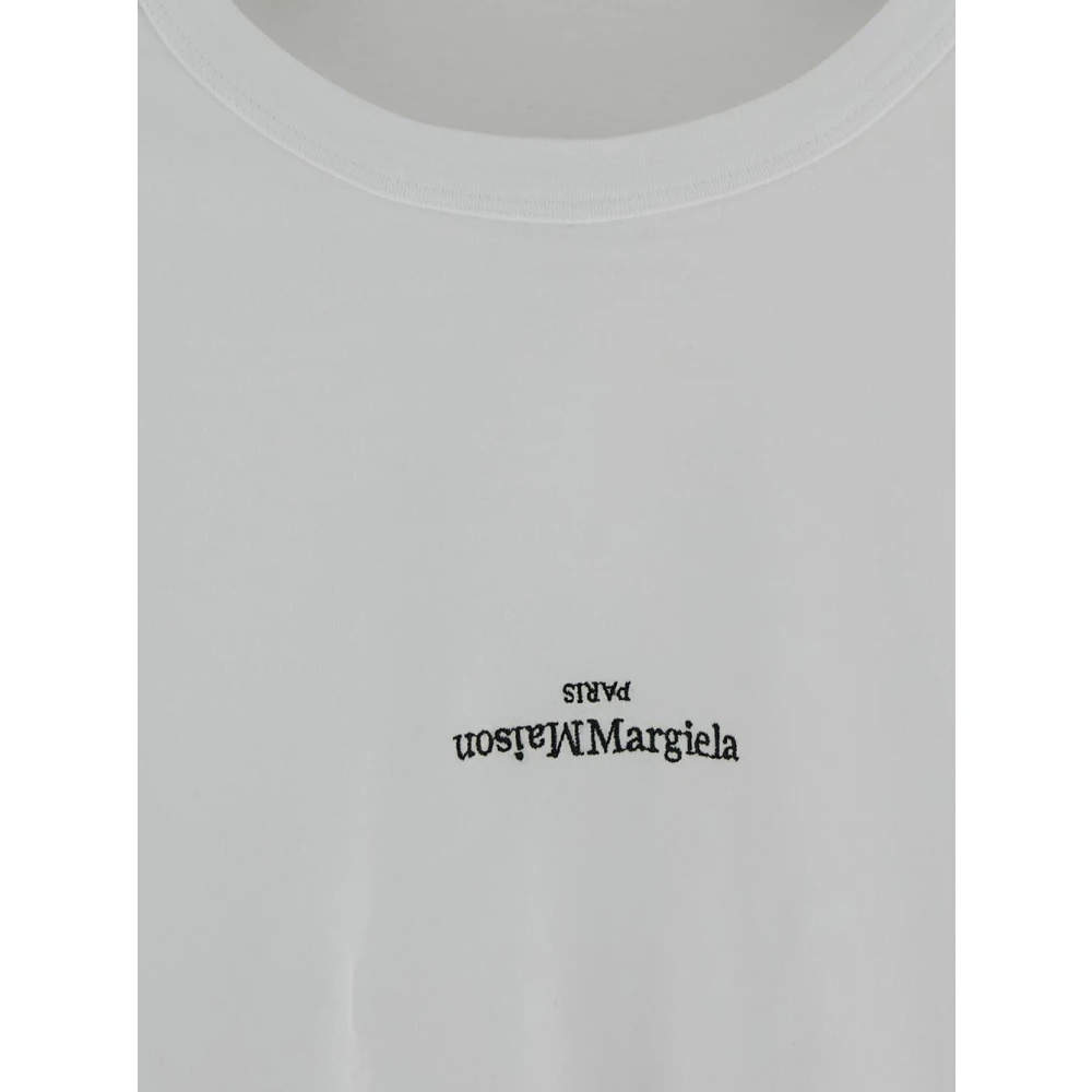 Maison Margiela Katoenen Logo T-shirt White Heren