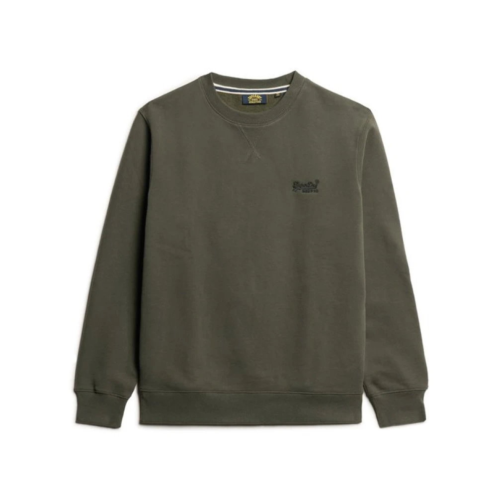 Superdry Men's Green Essential Crew Sweatshirt - Sweatshirts - L - Sweatshirts & Hoodies